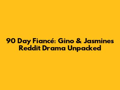 90 Day Fiancé: Gino & Jasmine's Reddit Drama Unpacked