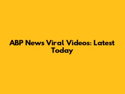 ABP News Viral Videos: Latest Today