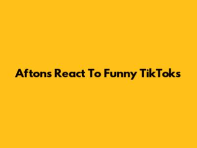 Aftons React To Funny TikToks