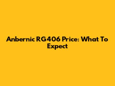 Anbernic RG406 Price: What To Expect