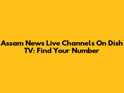 Assam News Live Channels On Dish TV: Find Your Number