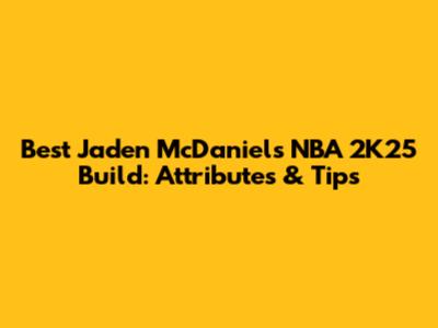 Best Jaden McDaniels NBA 2K25 Build: Attributes & Tips
