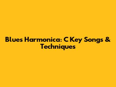 Blues Harmonica: C Key Songs & Techniques