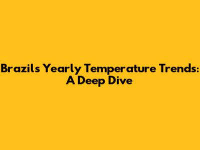 Brazil's Yearly Temperature Trends: A Deep Dive