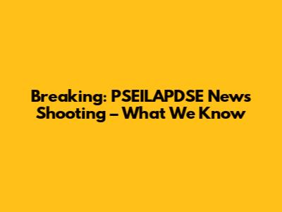 Breaking: PSEILAPDSE News Shooting – What We Know