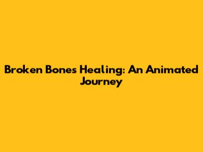 Broken Bones Healing: An Animated Journey