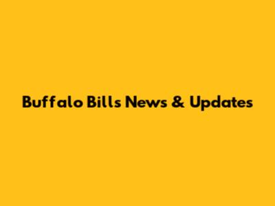 Buffalo Bills News & Updates