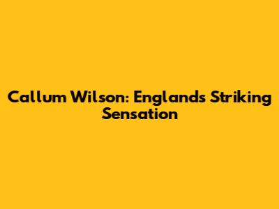 Callum Wilson: England's Striking Sensation