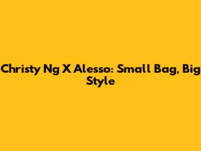 Christy Ng X Alesso: Small Bag, Big Style