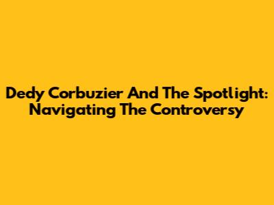 Dedy Corbuzier And The Spotlight: Navigating The Controversy