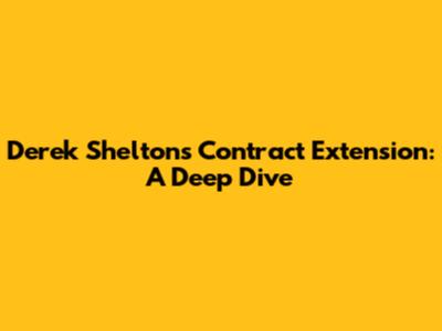 Derek Shelton's Contract Extension: A Deep Dive