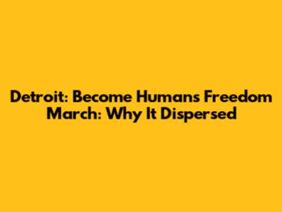 Detroit: Become Human's Freedom March: Why It Dispersed