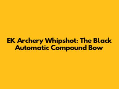 EK Archery Whipshot: The Black Automatic Compound Bow
