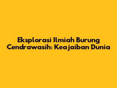 Eksplorasi Ilmiah Burung Cendrawasih: Keajaiban Dunia