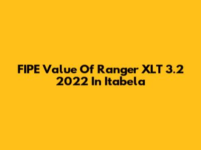FIPE Value Of Ranger XLT 3.2 2022 In Itabela
