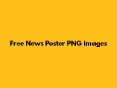 Free News Poster PNG Images