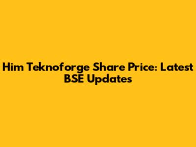 Him Teknoforge Share Price: Latest BSE Updates