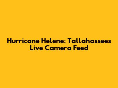 Hurricane Helene: Tallahassee's Live Camera Feed