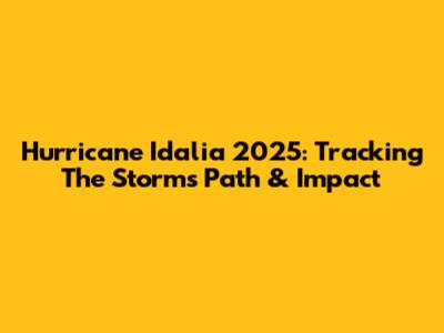 Hurricane Idalia 2025: Tracking The Storm's Path & Impact