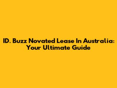 ID. Buzz Novated Lease In Australia: Your Ultimate Guide