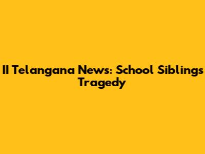 II Telangana News: School Siblings Tragedy