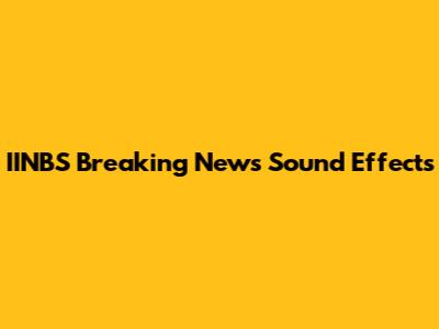 IINBS Breaking News Sound Effects