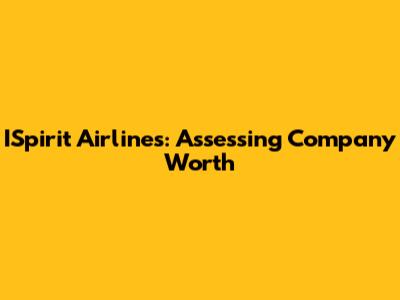 ISpirit Airlines: Assessing Company Worth