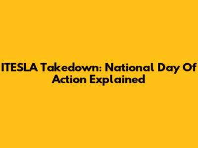 ITESLA Takedown: National Day Of Action Explained
