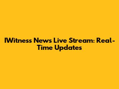 IWitness News Live Stream: Real-Time Updates