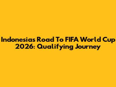 Indonesia's Road To FIFA World Cup 2026: Qualifying Journey