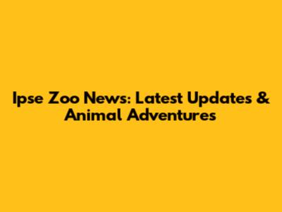 Ipse Zoo News: Latest Updates & Animal Adventures