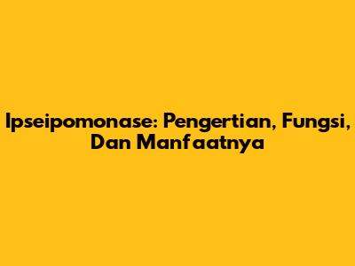Ipseipomonase: Pengertian, Fungsi, Dan Manfaatnya