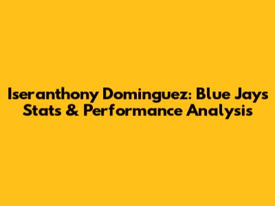 Iseranthony Dominguez: Blue Jays Stats & Performance Analysis