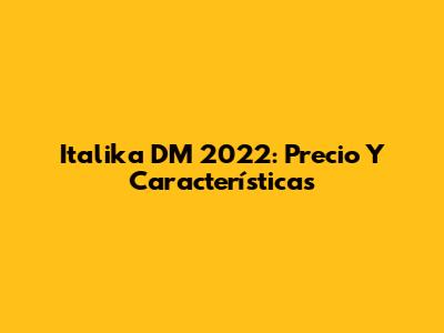 Italika DM 2022: Precio Y Características