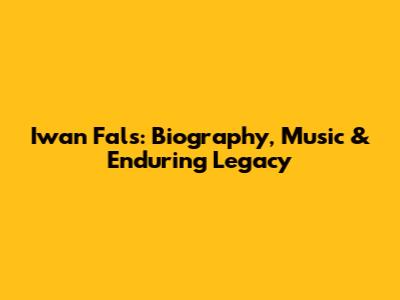 Iwan Fals: Biography, Music & Enduring Legacy