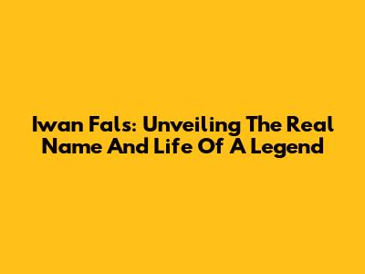 Iwan Fals: Unveiling The Real Name And Life Of A Legend