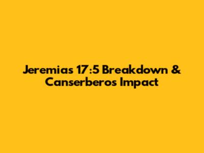 Jeremias 17:5 Breakdown & Canserbero's Impact