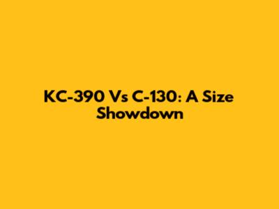 KC-390 Vs C-130: A Size Showdown