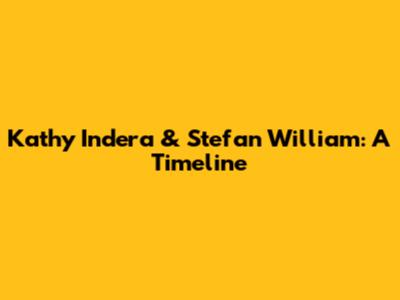 Kathy Indera & Stefan William: A Timeline