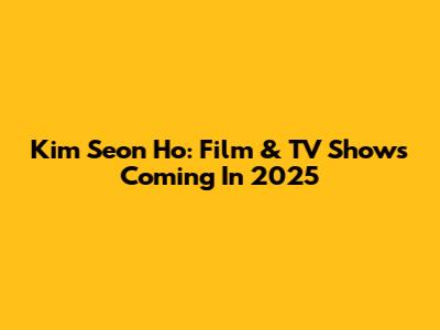 Kim Seon Ho: Film & TV Shows Coming In 2025