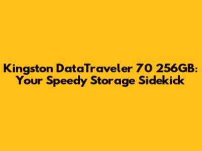 Kingston DataTraveler 70 256GB: Your Speedy Storage Sidekick