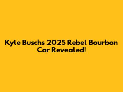 Kyle Busch's 2025 Rebel Bourbon Car Revealed!