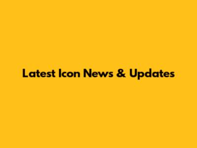 Latest Icon News & Updates