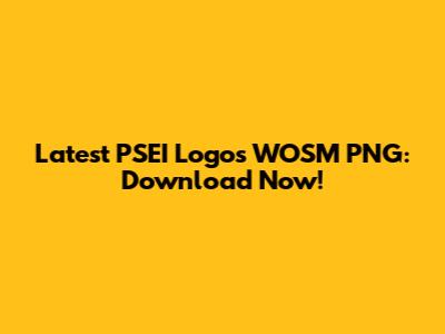 Latest PSEI Logos WOSM PNG: Download Now!