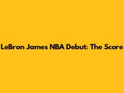 LeBron James' NBA Debut: The Score