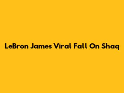 LeBron James' Viral Fall On Shaq