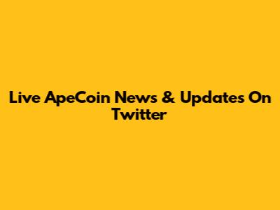 Live ApeCoin News & Updates On Twitter