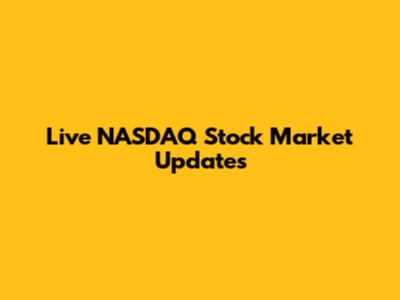 Live NASDAQ Stock Market Updates