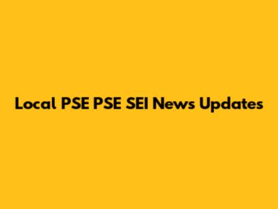 Local PSE PSE SEI News Updates