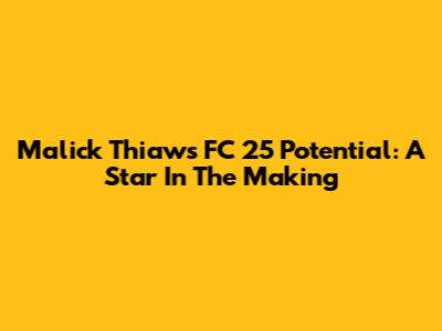 Malick Thiaw's FC 25 Potential: A Star In The Making